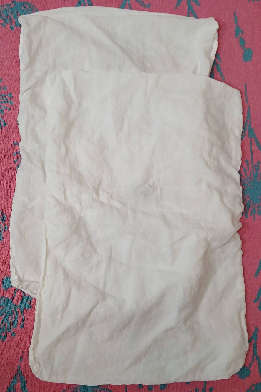 Parachute pure 100% linen white pillowcase standard 2pcs